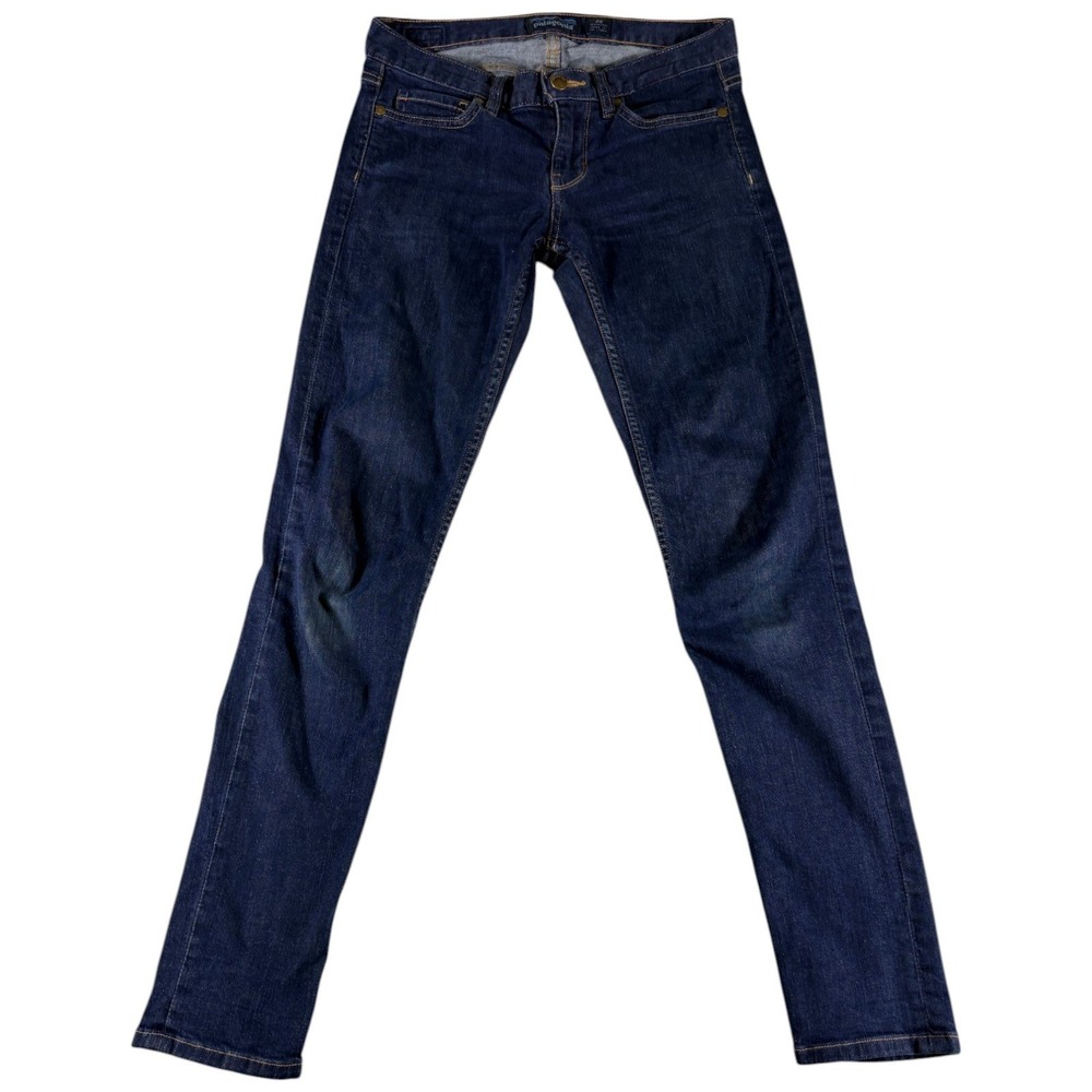 Patagonia Slim Fit Jeans Women 26 Blue Denim Dark Wash Cotton Stretch Skinny Leg